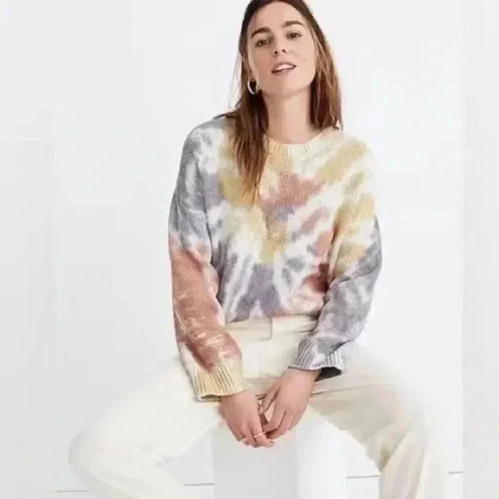 Madewell Tie Dye Westford Pullover Sweater